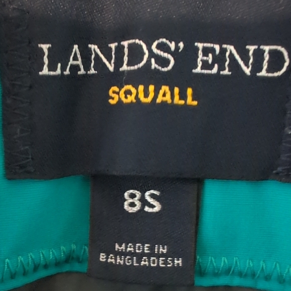 Lands End Squall Grow-A-Longs Teal Snow Bib Overalls - Picture 2 of 13